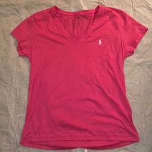 Pink Polo V-neck